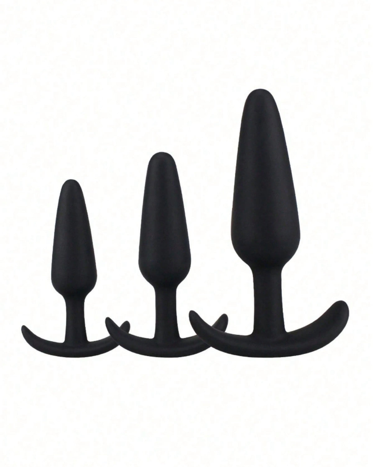 3 Plug em Silicone com Base em T - Conforto, Segurança e Sensações Progressivas para Todos os Níveis
