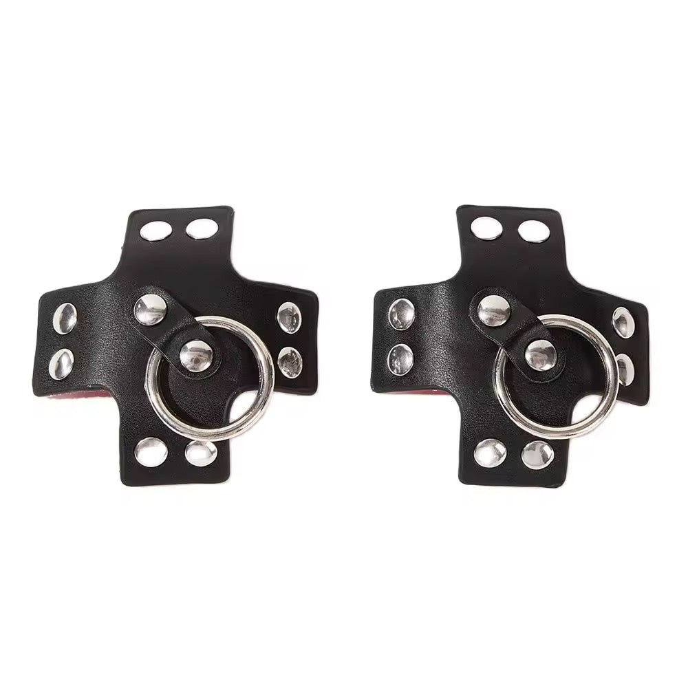 Tapa seios preto com Argola Central