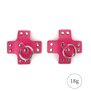 Tapa seios preto com Argola Central