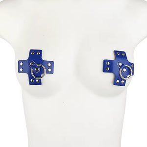 Tapa seios preto com Argola Central