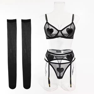 Conjunto Corações Vermelhos – Doce, Sensual e Apaixonante