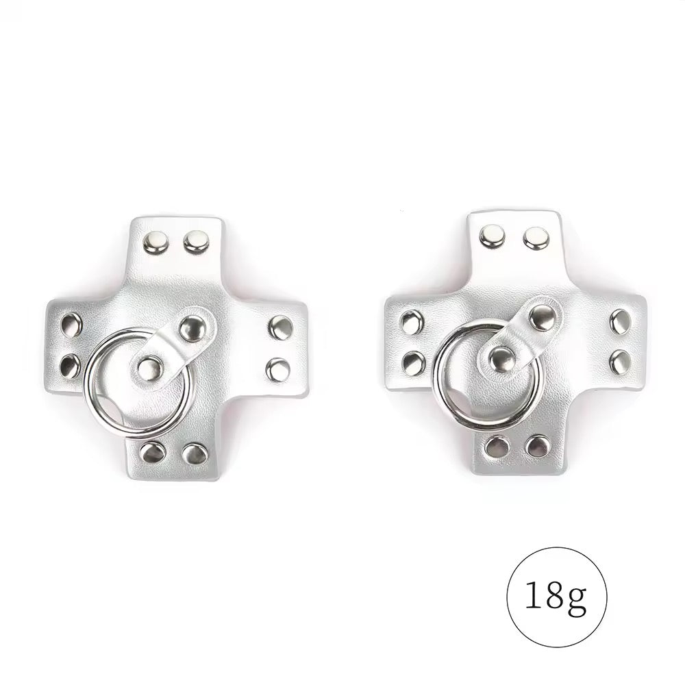 Tapa seios preto com Argola Central