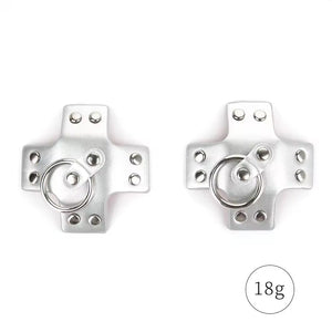 Tapa seios preto com Argola Central