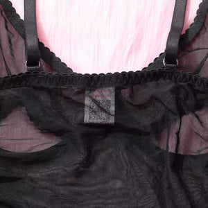 Vestido Transparente Sensual + Sutiã Recorte Underboob