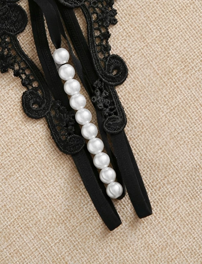 Calcinha Fio Dental com Pérolas – Kit Sensual em Renda Preta, Azul e Vermelha | Lingerie Erótica Luxuosa