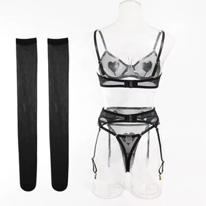 Conjunto Corações Vermelhos – Doce, Sensual e Apaixonante