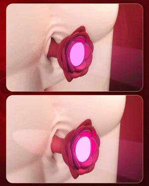 Plug Vibrador Rosa 360° com Controle Remoto - Estímulo Profundo, Rotação Envolvente e Elegância Incomparável