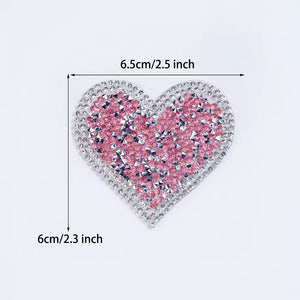 Tapa-Seios Coração Rosa com Strass – Doce e Inesquecível