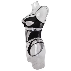 Lingerie Black Sculpt com Transparência e Cintura Alta | Com Aro, Sem Bojo