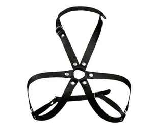 Conjunto Dominatrix com Corsete de Correntes e Mordaça de Bola - Ajustável, Provocante e Intenso