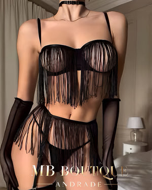 Conjunto com Franja – Atitude e Movimento em Cada Detalhe - com luvas e meias