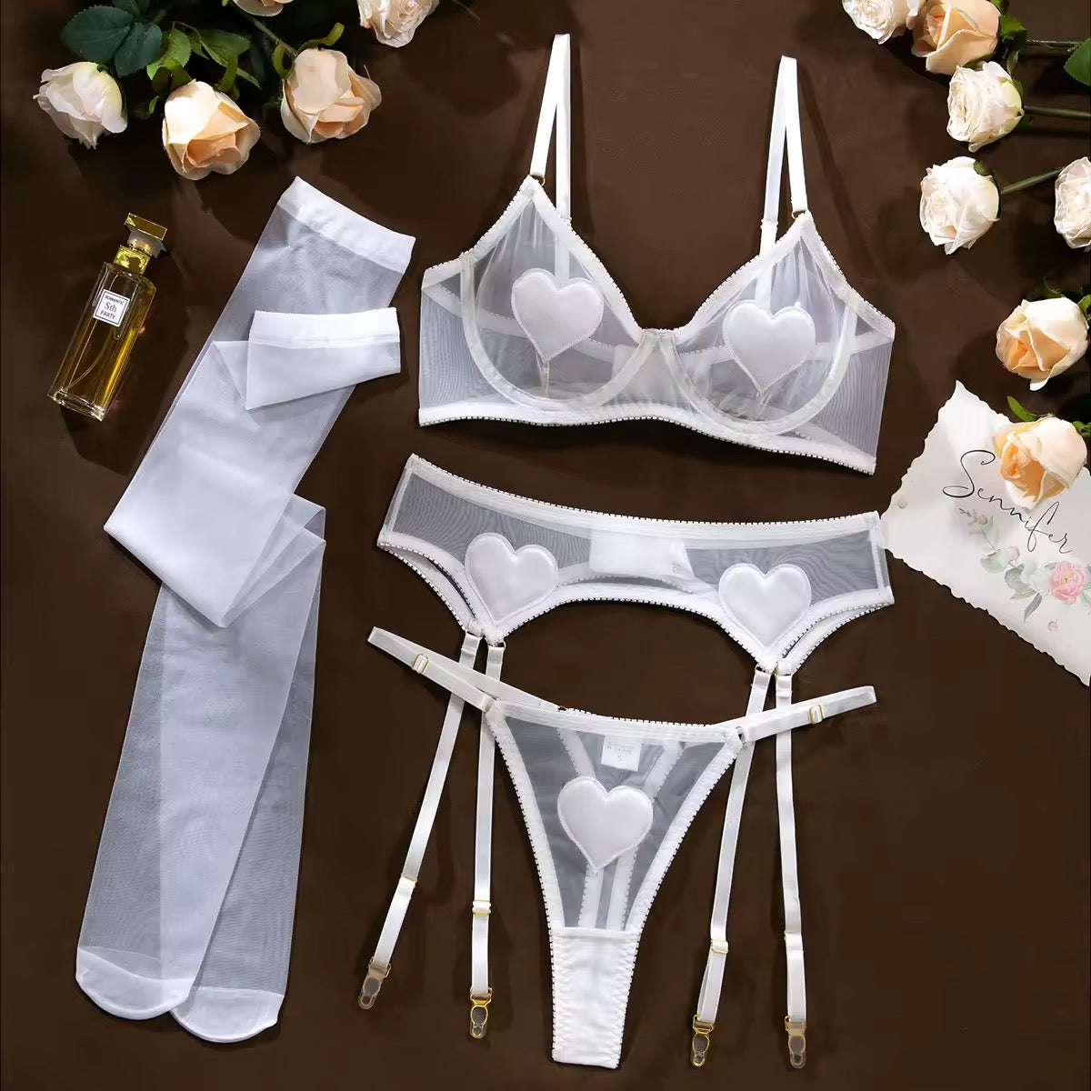 Conjunto Corações Vermelhos – Doce, Sensual e Apaixonante