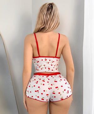 Baby Doll Estampa de Cerejas – Doçura e frescor em cada detalhe