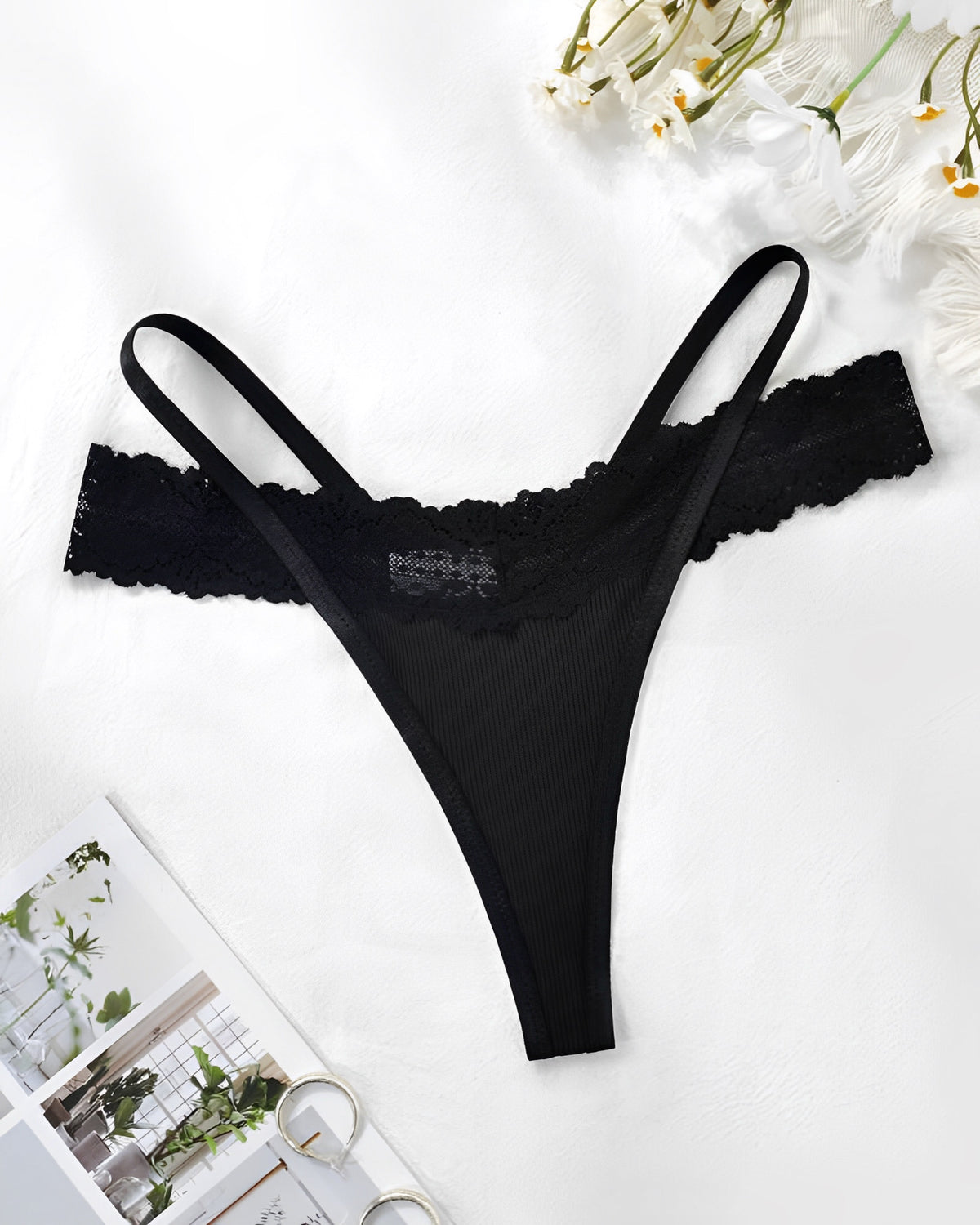 Calcinha Fio Dental em Renda — Conforto e Delicadeza em Cada Detalhe!