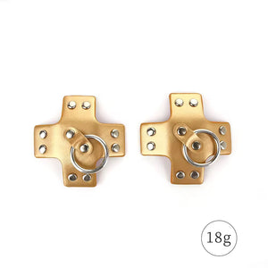 Tapa seios preto com Argola Central