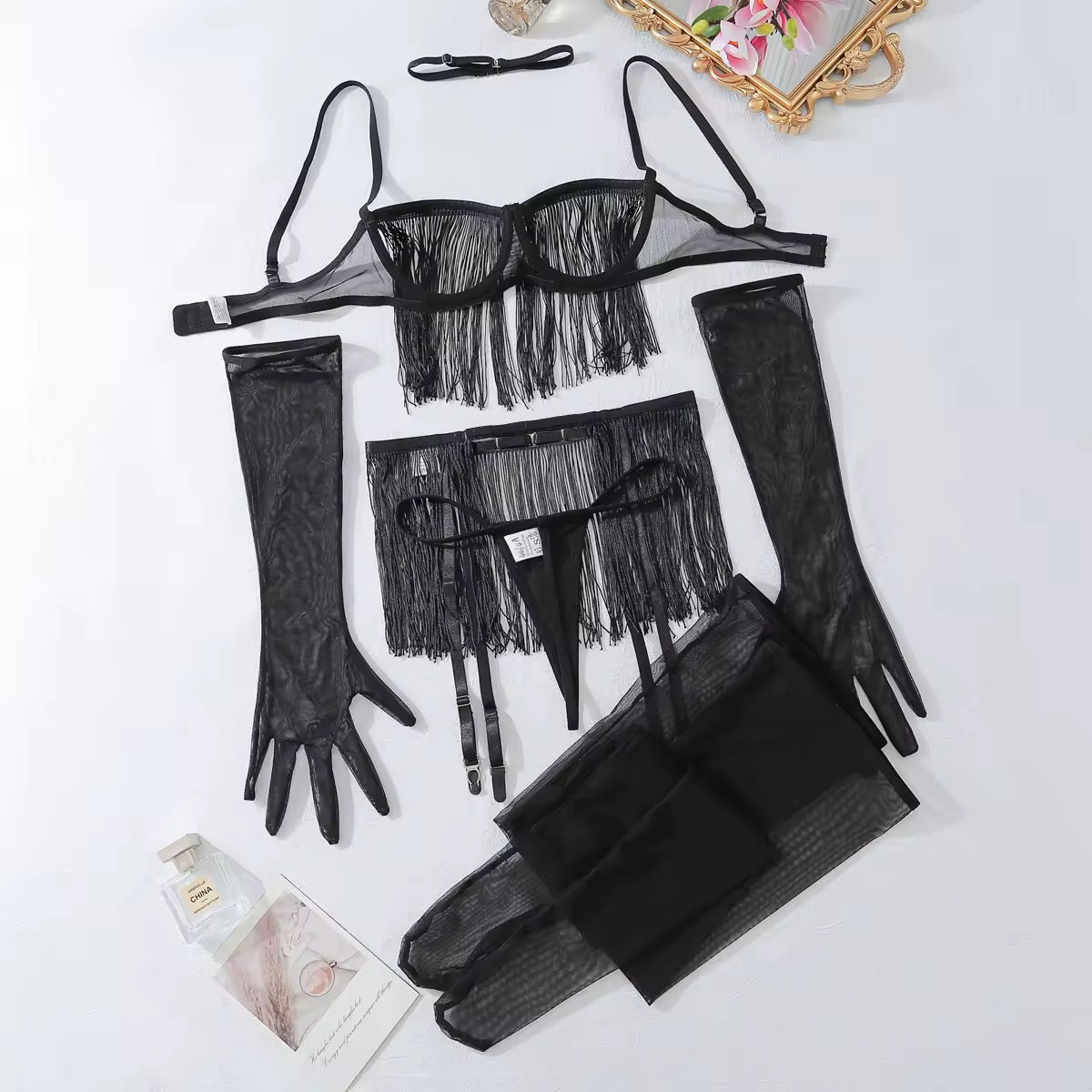 Conjunto com Franja – Atitude e Movimento em Cada Detalhe - com luvas e meias