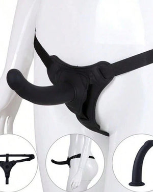 Kit de Dominação Dupla com Plug de Cauda + Cinta com membro realístico
