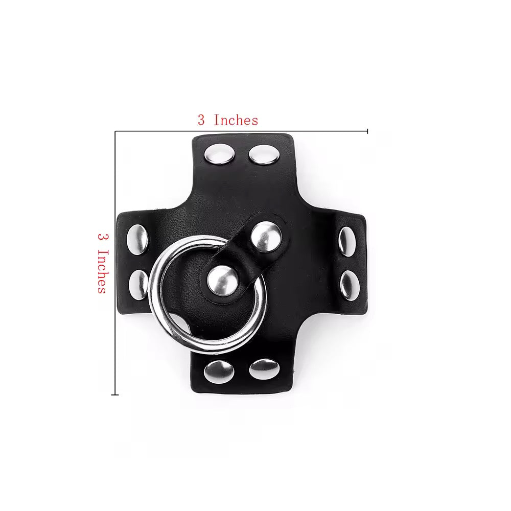 Tapa seios preto com Argola Central