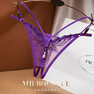 Calcinha com detalhes em gotas de pérolas