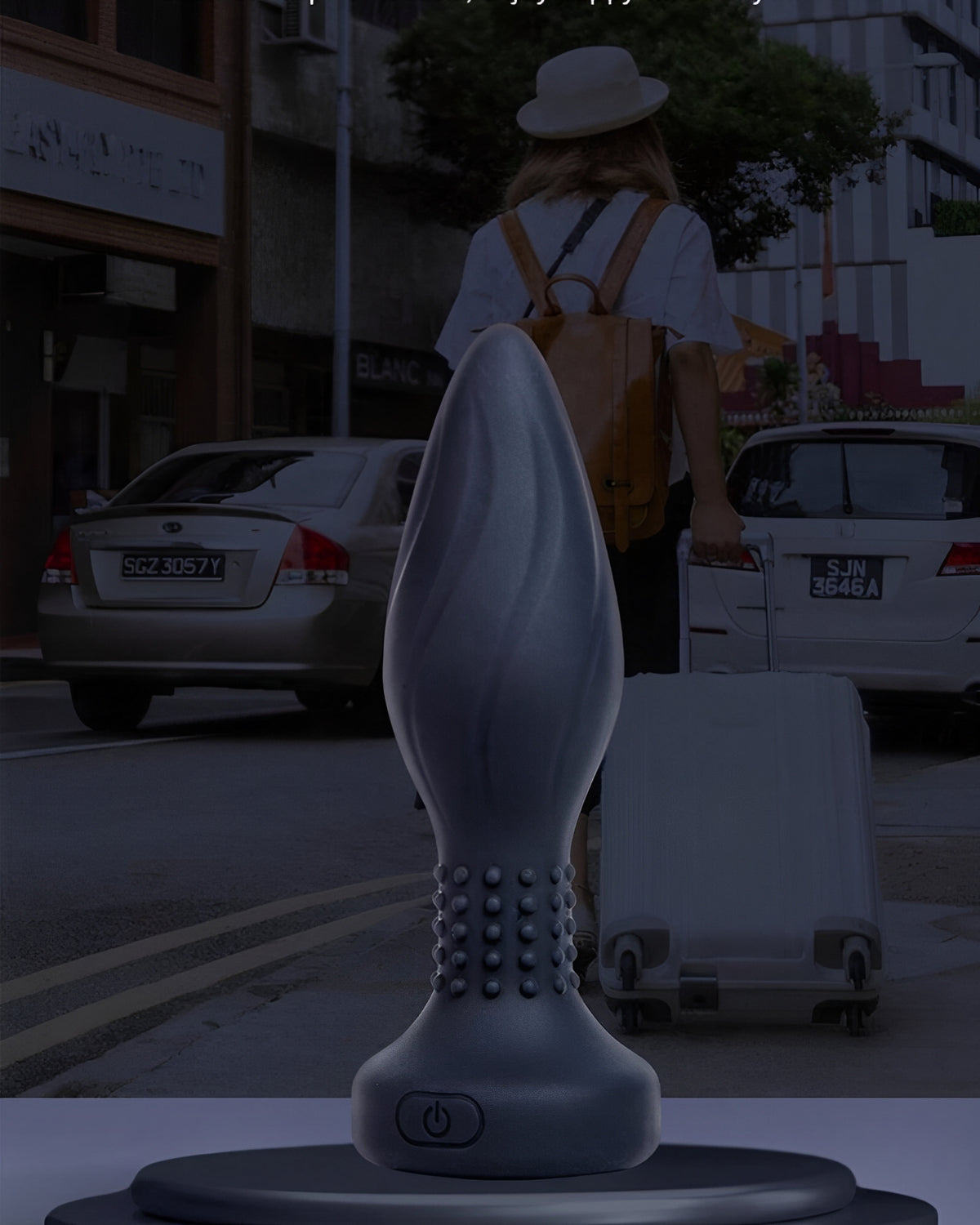 Plug Anal Preto Vibratório com Controle via App – 9 Modos, Rotação e Resistente à Água