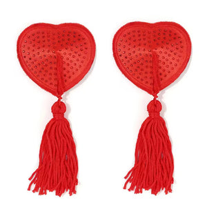Tapa-Seios Coração com Tassel – Toque Burlesco e Divertido