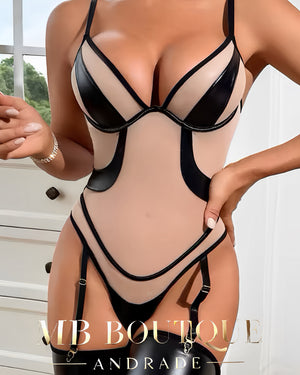 Body Preto Transparente com Recortes – Sensualidade, Poder e Estilo Moderno