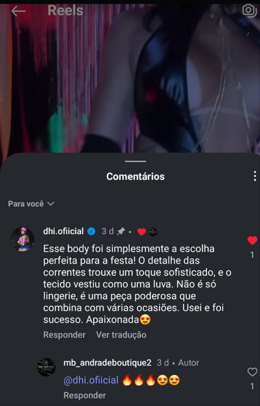 Kit - body + acessório