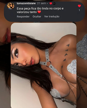 Tapa seios com gargantilha 