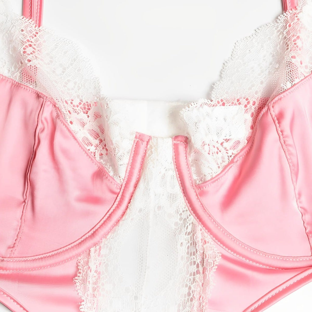 Body Acetinado com renda