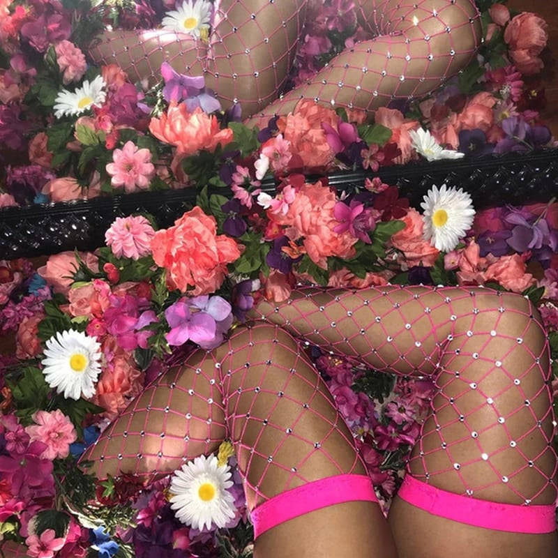 Meia Valquiria (detalhes em strass)