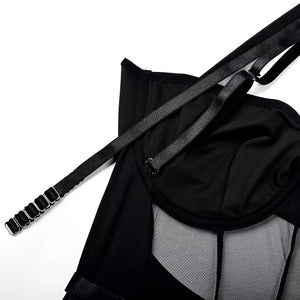 Body com detalhes em cinta liga