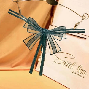 Calcinha Sexy com detalhe em laço e pérolas