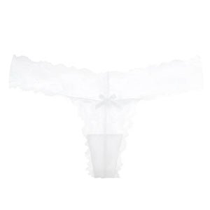 Calcinha de renda com detalhe em laço