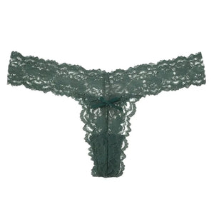 Calcinha de renda com detalhe em laço