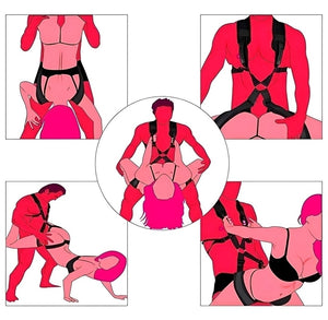 Cinta Erótica para Posições Sexuais – Suporte BDSM com Alças Ajustáveis para Casais