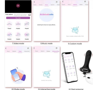 Anel Peniano Vibratório com Controle via App - 10 Modos de Vibração, Silicone Premium e Carregamento Magnético