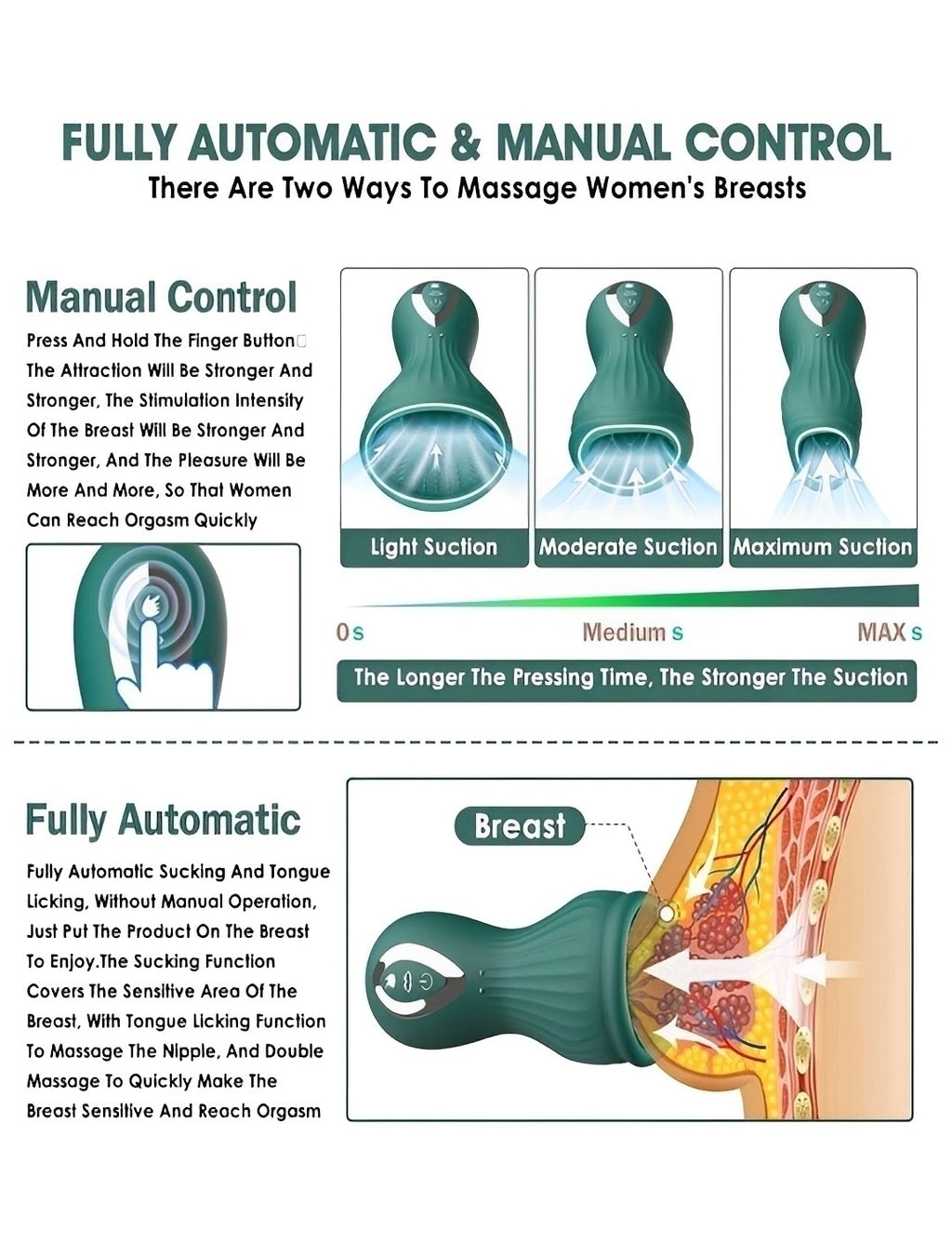 Vibrador de Sucção com 7 Modos de Vibração e Estímulo de Língua - Prazer Total no Toque