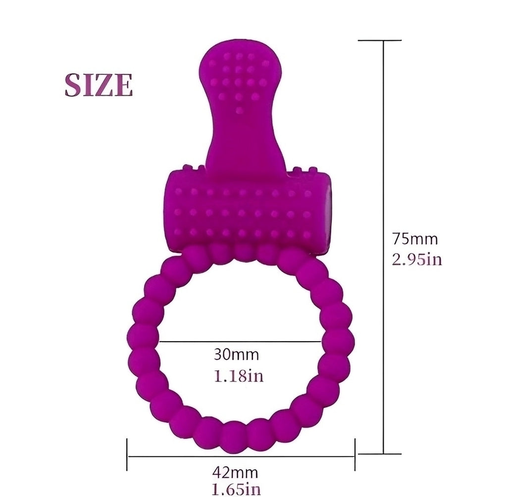Anel Peniano Vibratório 2 em 1 com Estimulador Clitoriano – Prazer Duplo e Performance Prolongada