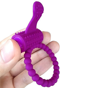 Anel Peniano Vibratório 2 em 1 com Estimulador Clitoriano – Prazer Duplo e Performance Prolongada