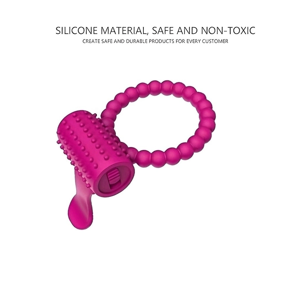 Anel Peniano Vibratório 2 em 1 com Estimulador Clitoriano – Prazer Duplo e Performance Prolongada