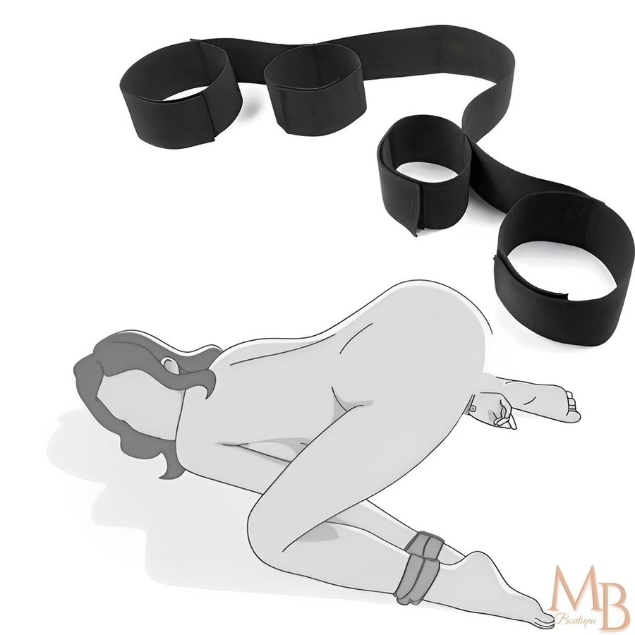 Restrição BDSM - Faixa de Contenção Ajustável para Pulsos e Tornozelos