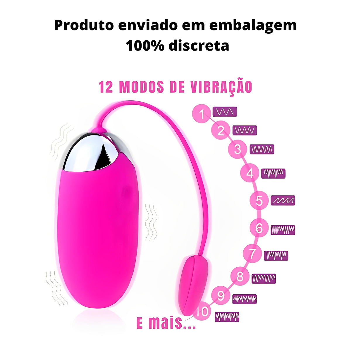 Kit Noite Selvagem na Varanda - Conjunto Transparente + Vibrador Bluetooth com Controle Remoto