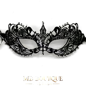 Máscara de Renda Sensual com Strass para Fantasias Eróticas, Festas e Jogos de Sedução