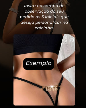 Camisola Rendada + Calcinha Personalizada