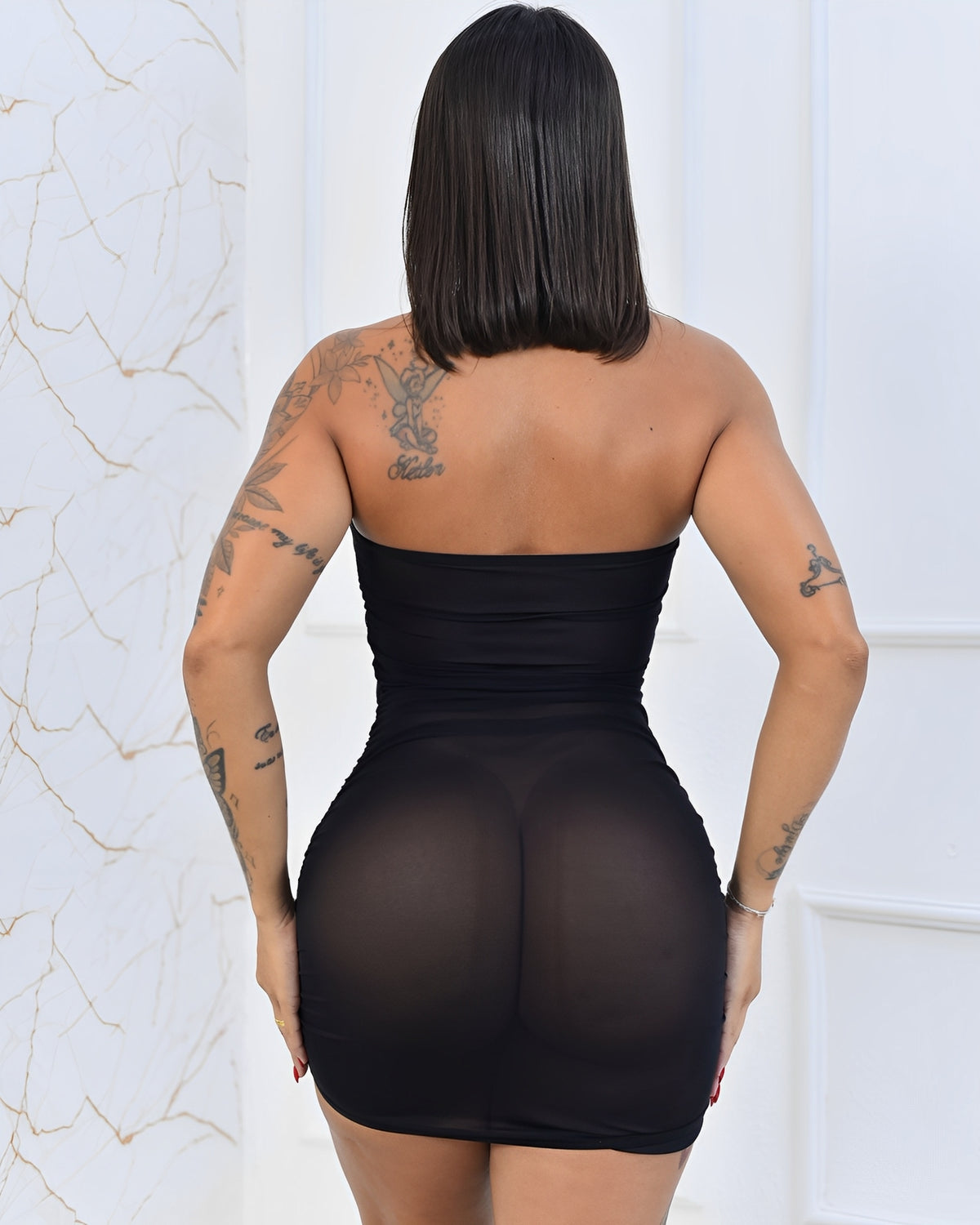 Camisola Preta em tule – Detalhe marcante, visual imponente P ao GG