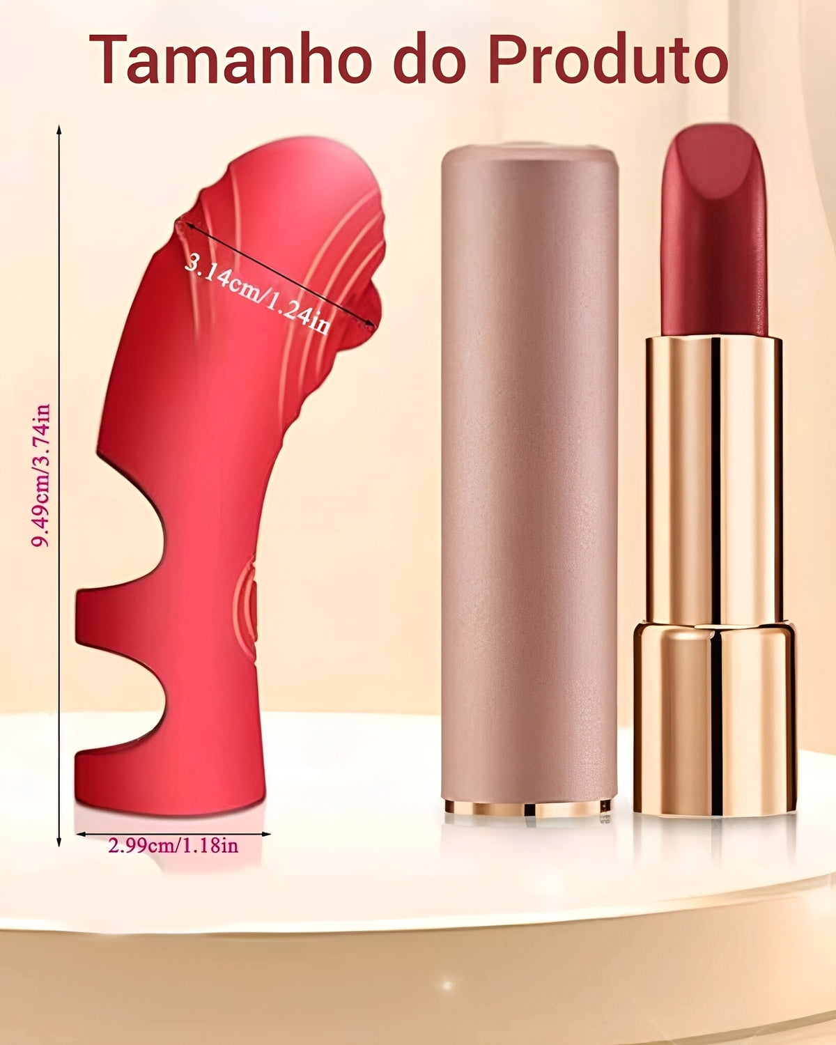 Vibrador de Dedo Multiuso em Silicone Vermelho – Estimulador Clitoriano, Anal e Ponto G Recarregável