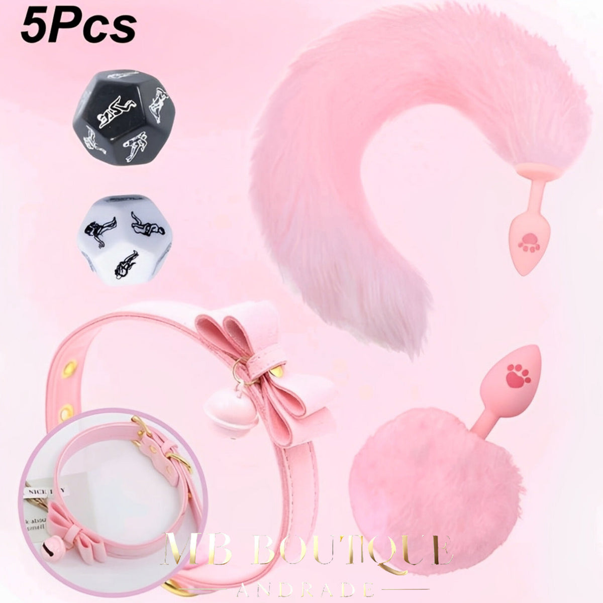 Kit Rosa Encantado - 5 Peças para Momentos Lúdicos e Estilo Romântico