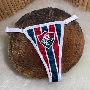 Calcinha Fio Dental com Regulagem - Lingerie Feminina Sensual P ao GG - Flamengo,Corinthians, Palmeiras, São Paulo, Cruzeiro, Vasco, Fluminense, Atlético Mineiro, Grêmio, Brasil