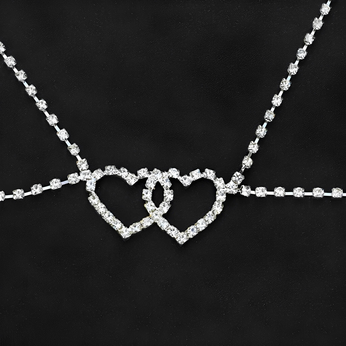 Body Chain Corações Duplos – Coleção Gold