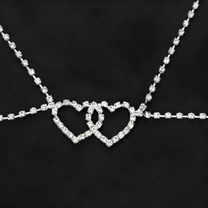 Body Chain Corações Duplos – Coleção Gold